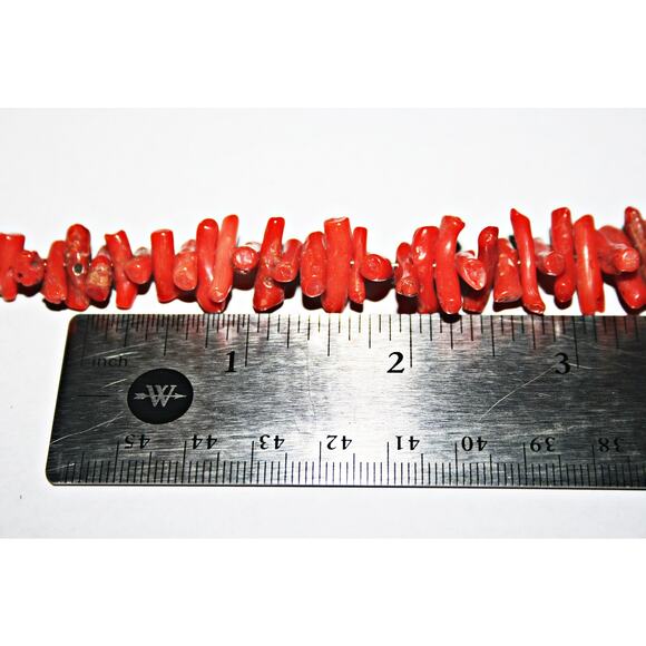 Vintage Native American Red Coral and Sterling Silver Hogan Bead Necklace - Picture 3 of 9